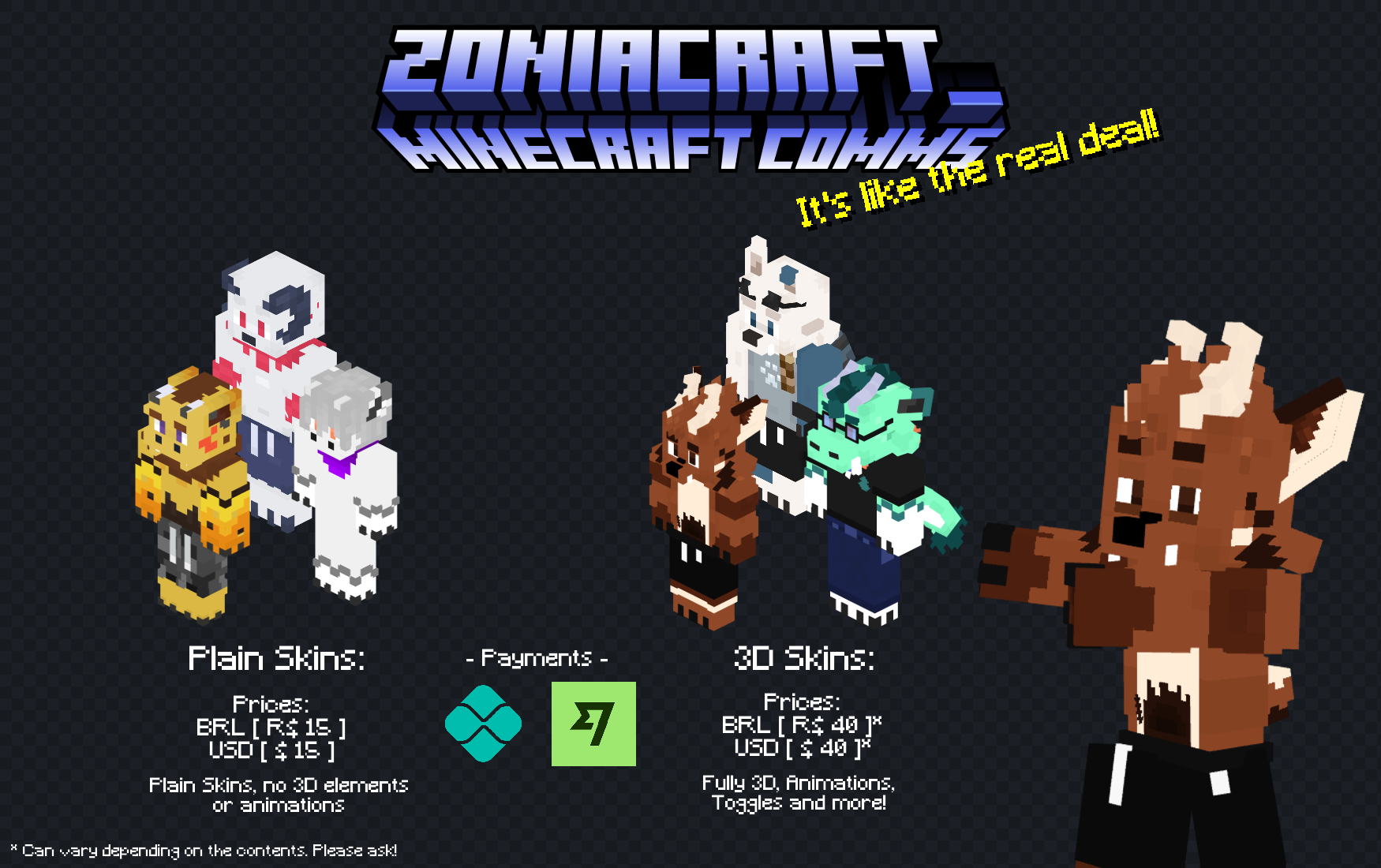 Minecraft comms panel